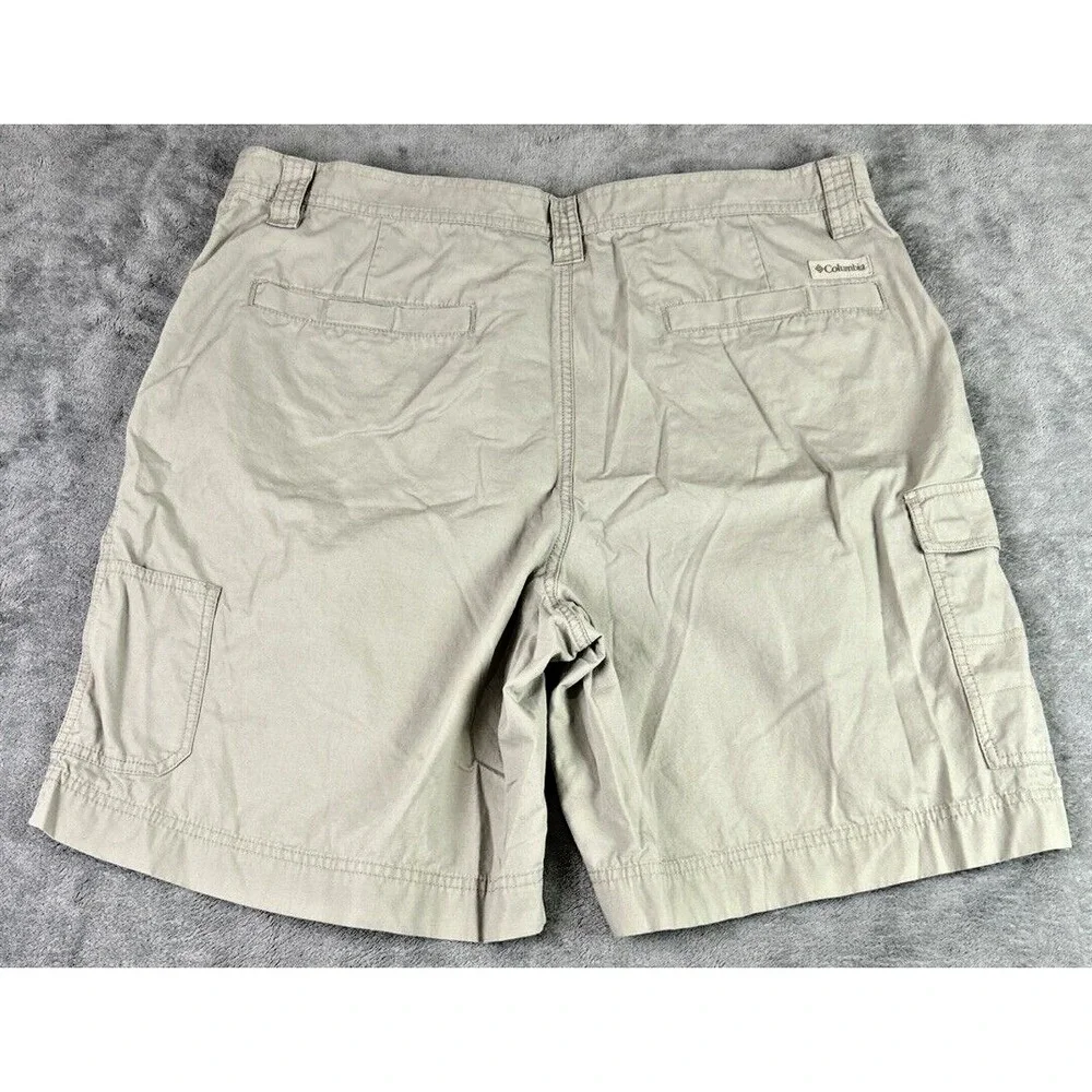 Columbia 38 (37x9) Tan Khaki Cargo Shorts‎ Hiking Outdoor Summer Casual Grunge